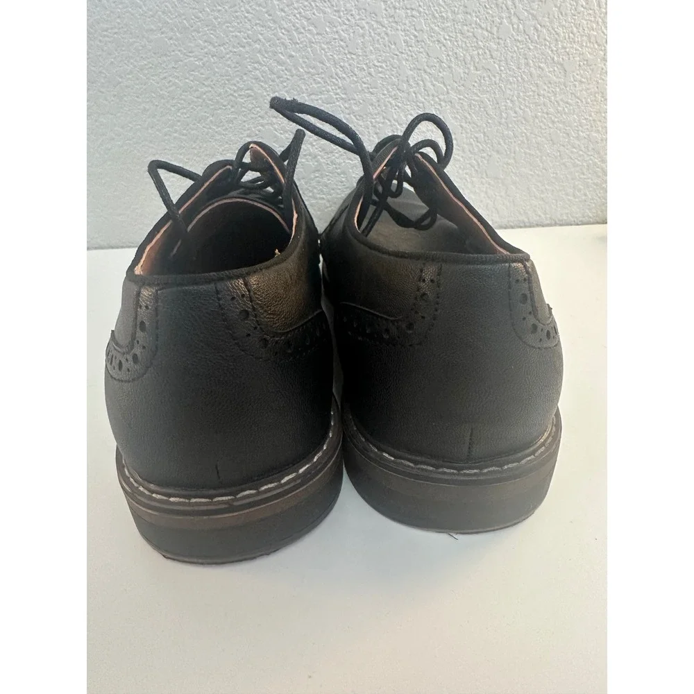 Madden Men's Black Brogue Perforated Lace Up Derby Dress Shoes Size 9.5‎